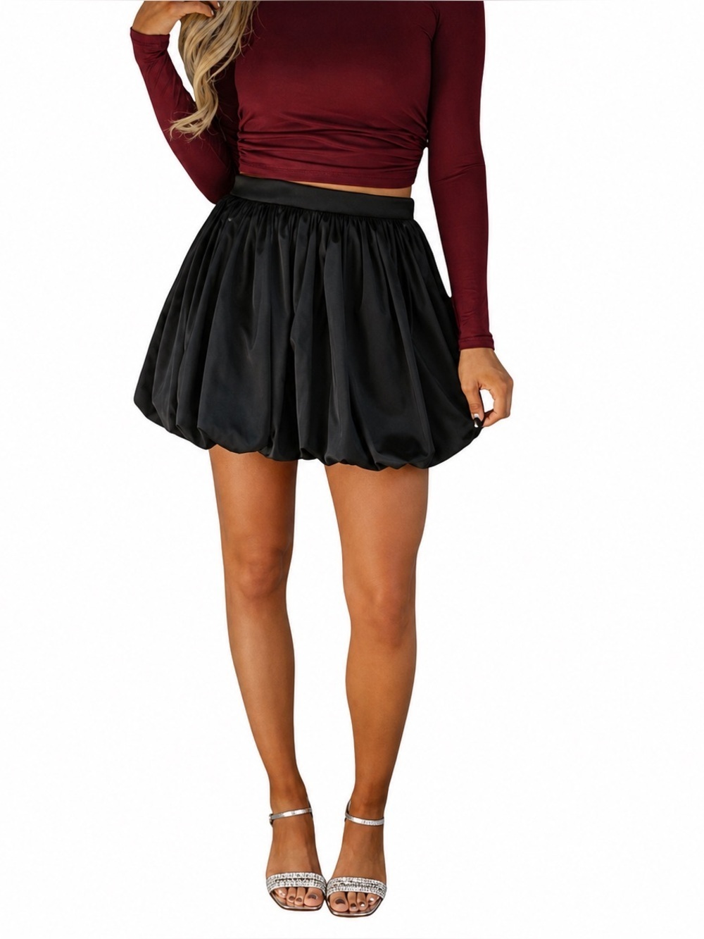 21 saints black mini bubble skirt Medium